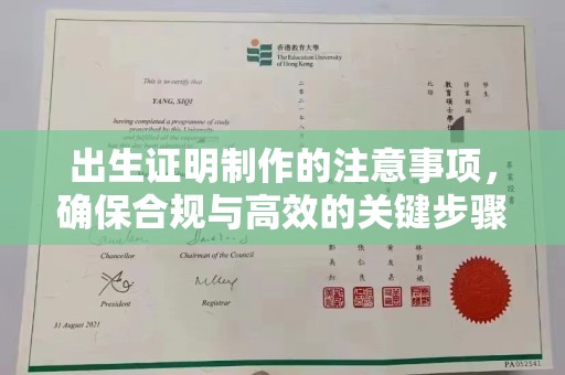 南漳出生证明制作的注意事项，确保合规与高效的关键步骤
